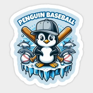 penguin baseball Sticker